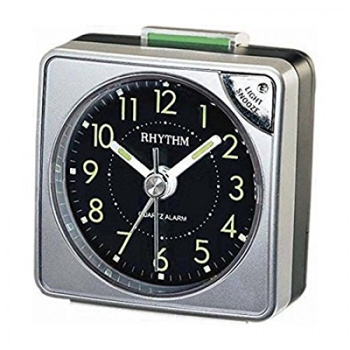 Rhythm Super Silent Alarm Clock Bell Alarm,Snooze,Light,Super Silent Move Analog 